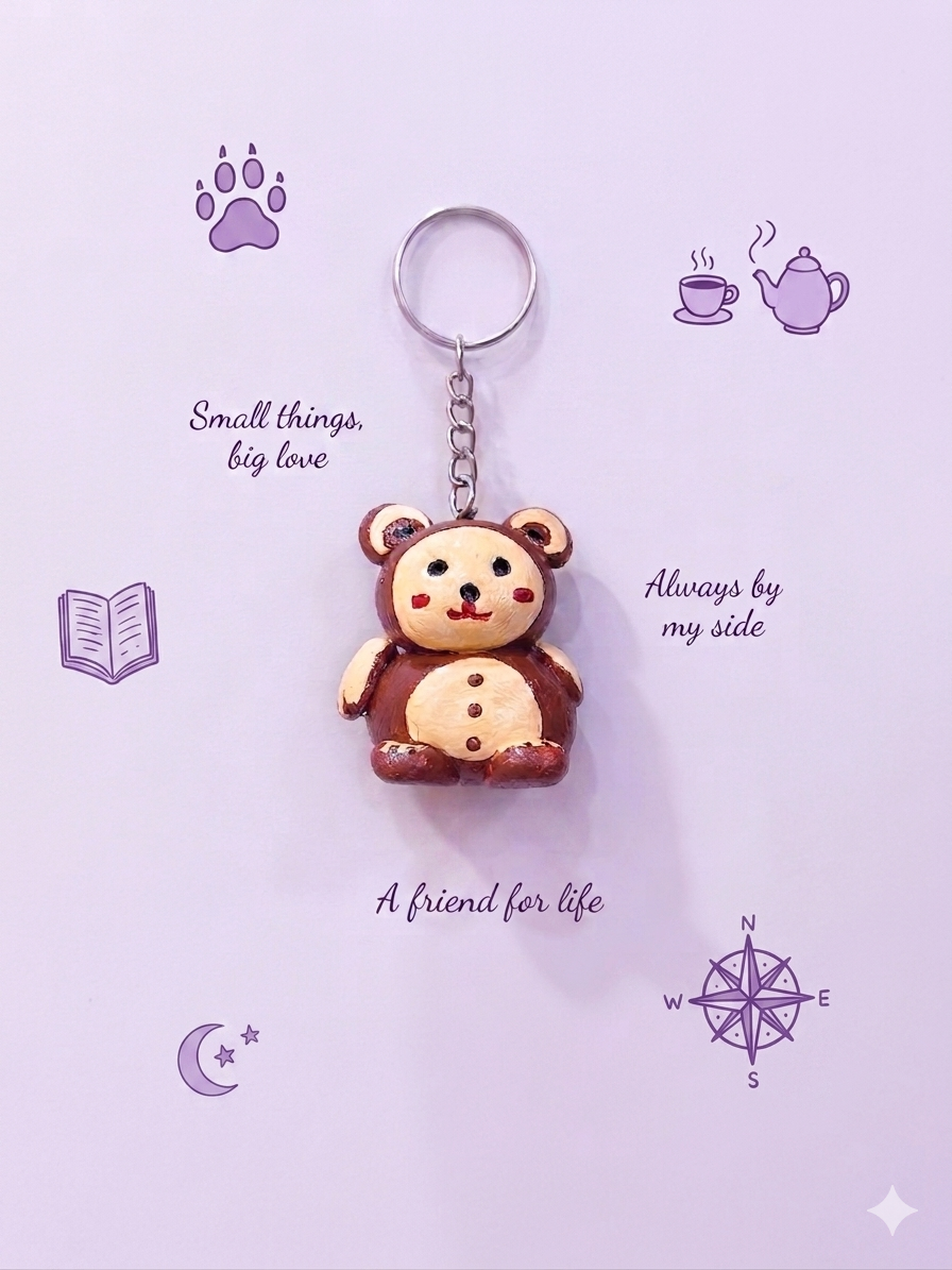 Tiny Teddy Keychain